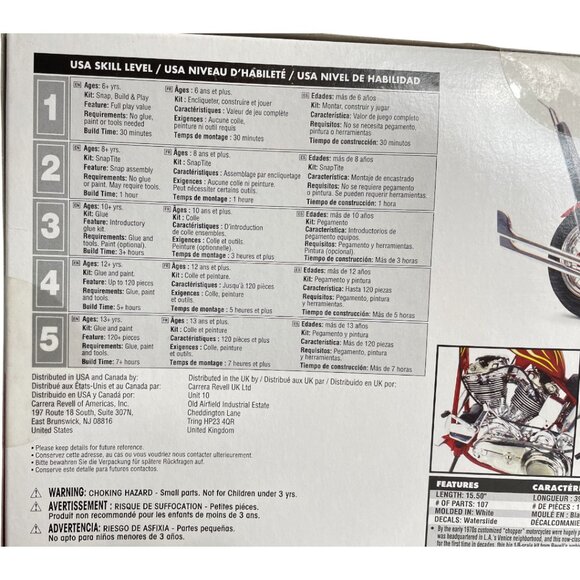 L.A. Street Chopper Motorcycle Revell 1/8 Model Kit NEW - Picture 6 of 8